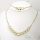 Collana GOLDFILLED antiallergica 45cm/3-12mm+ Bracciale 17-20cm  colore 14K