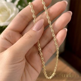  Collana GOLDFILLED antiallergica 50cm lunga e 4mm larga colore 14K