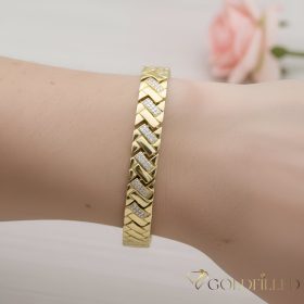 Bracciale GOLDFILLED antiallergico 17cm/8mm colore 14K
