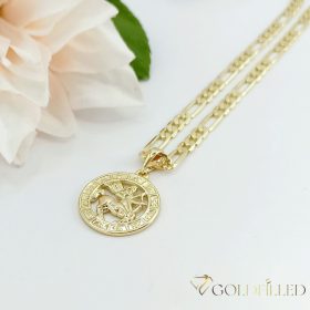   Collana GOLDFILLED antiallergica 50cm / 4mm + pendente del sagittario colore 14K