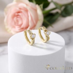 Orecchino GOLDFILLED antiallergico 13mm colore 14K