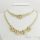 Collana GOLDFILLED antiallergica 45cm/5-19mm+ Bracciale 17-20cm  colore 14K