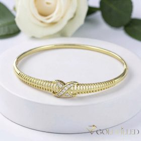   Bracciale GOLDFILLED antiallergico 7-4mm colore  (14K) diametro 60mm "apribile"