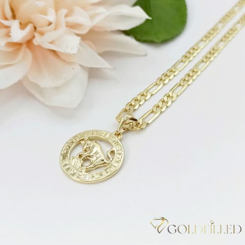 Collana GOLDFILLED antiallergica 50cm / 4mm + pendente del toro colore 14K