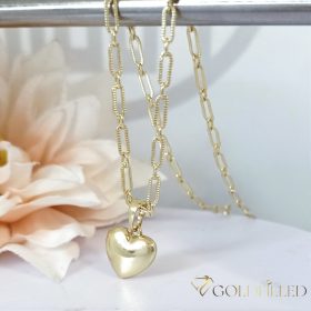   Collana GOLDFILLED antiallergica 60cm/3mm + Pendente colore 14K