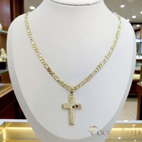  Collana GOLDFILLED antiallergica 50cm/4mm + Pendente colore 14K