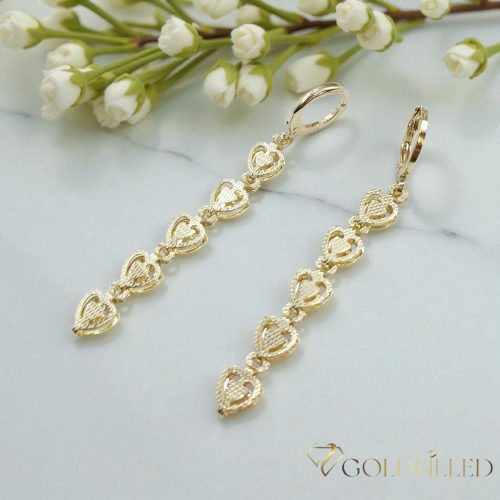 Orecchini GOLDFILLED antiallergici 54mm colore 14K