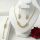 Collana GOLDFILLED antiallergica 45cm/2-7mm+ Bracciale 17cm + Orecchini colore 14K