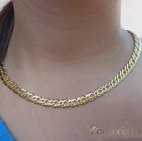 Collana GOLDFILLED antiallergica Luxury 55cm lunga e 7mm larga colore 14K