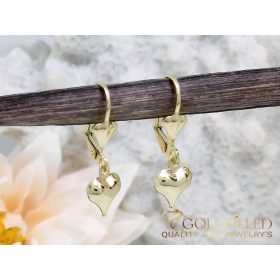   Orecchini GOLDFILLED antiallergici a forma di cuore 27mm colore 14K