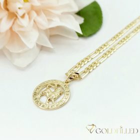   Collana GOLDFILLED antiallergica 50cm / 4mm + pendente Leone  colore 14K