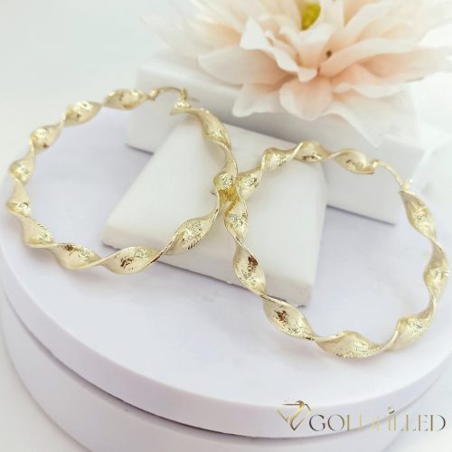 Orecchini GOLDFILLED antiallergici a cerchio 60mm colore 14K