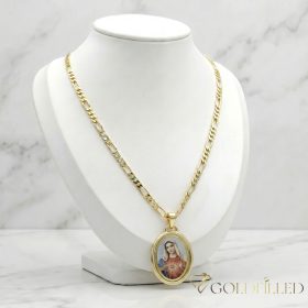   Collana GOLDFILLED antiallergica 50cm/3,5mm + Pendente colore 14K