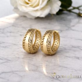 Orecchino GOLDFILLED antiallergico 20mm colore 18K