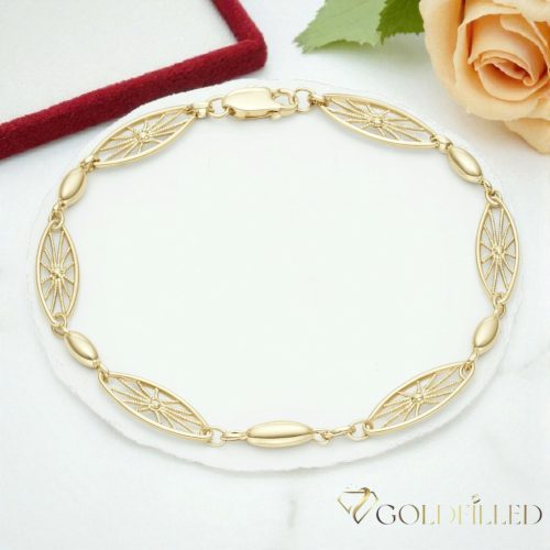 Bracciale GOLDFILLED antiallergico 19cm/4-7mm colore 14K