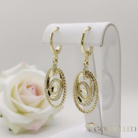 Orecchini GOLDFILLED antiallergici 36mm colore 14K