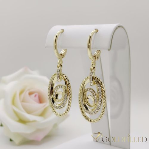 Orecchini GOLDFILLED antiallergici 36mm colore 14K