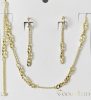 Collana GOLDFILLED antiallergica 45cm/2-6mm+ Bracciale 17cm + Orecchini colore 14K