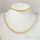 Collana GOLDFILLED antiallergica 45cm/3-5mm+ Bracciale 17-20cm colore 14K