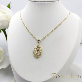   Collana GOLDFILLED antiallergica 60cm/2,5mm + Pendente colore 14K
