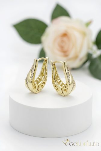 Orecchino GOLDFILLED antiallergico 20mm colore 18K