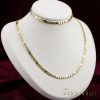 Collana GOLDFILLED antiallergica 50cm/4,5mm+ Bracciale 20cm  colore 14K