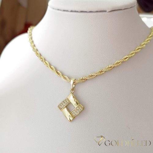 Collana GOLDFILLED antiallergica 45cm/3mm + Pendente colore 14K