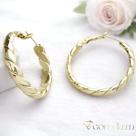 Orecchini GOLDFILLED antiallergici 30mm colore 14K