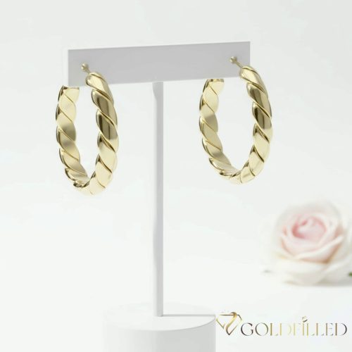 Orecchini GOLDFILLED antiallergici 30mm colore 14K