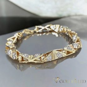   Bracciale GOLDFILLED antiallergico 22cm /11 mm colore multicolore