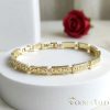Bracciale GOLDFILLED antiallergico 19cm/6mm colore 14K